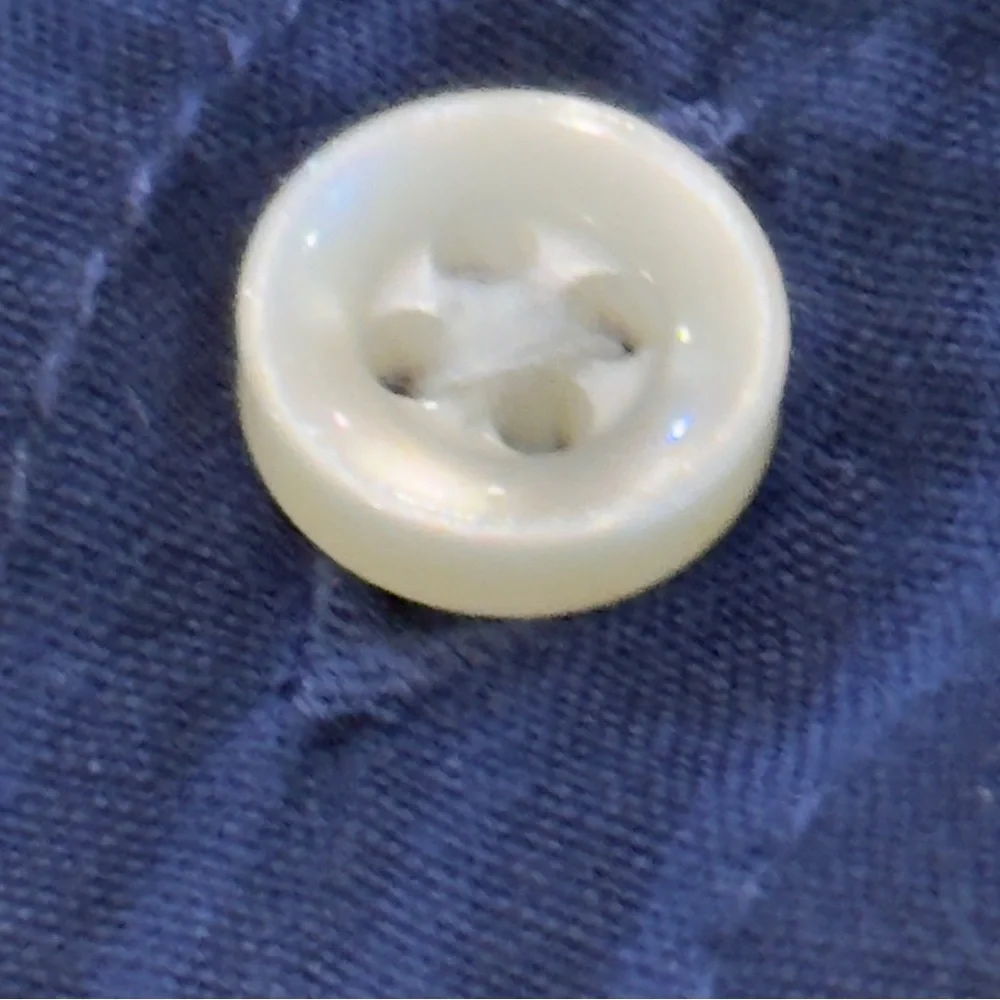 OFFICINE GENERALE BUTTON DOWN JAPANESE POPLIN SHIRT BLUE & BLACK PLAID MEDIUM - Picture 7 of 8